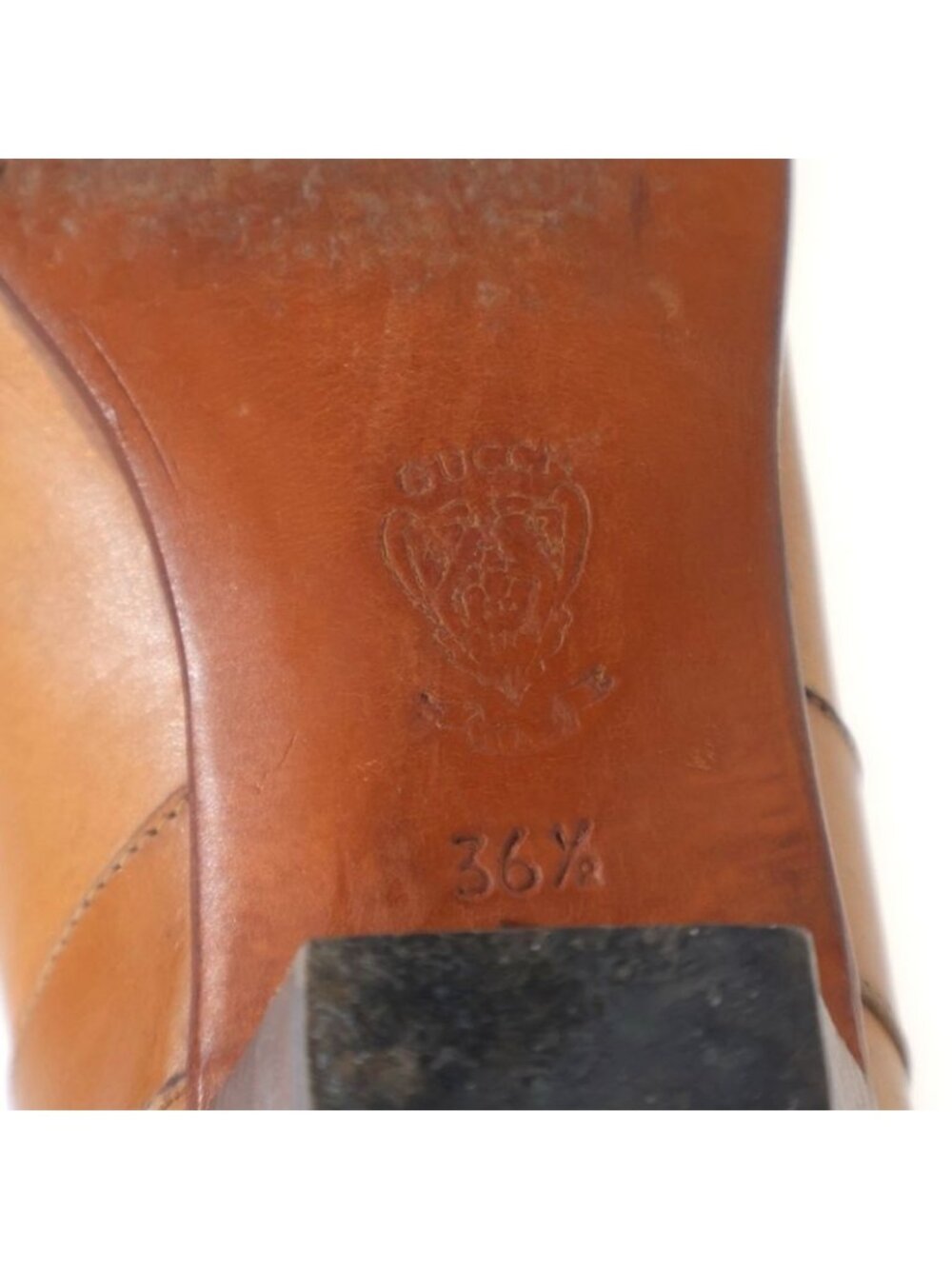 Gucci Interlocking Leather Western Long Boots Shoes Brown - Picture 6 of 6